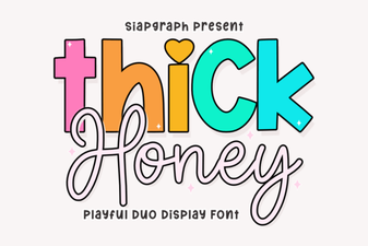 Craft Projects with Thick Honey Duo Font